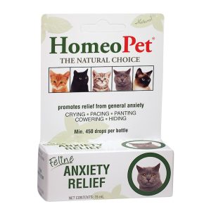 HomeoPet Feline Anxiety Relief, Natural Stress and Anxiety Support, Anxiety Supplement for Cats