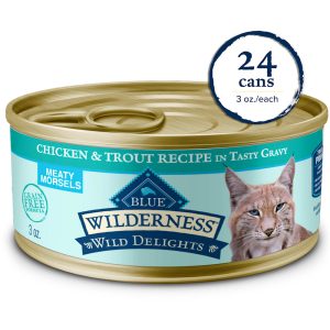 Blue Buffalo Wilderness Meaty Morsels Chicken & Trout Wet Cat Food