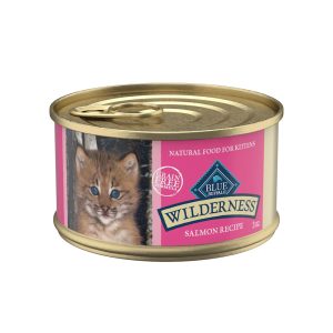 Blue Buffalo Wilderness Natural High Protein Grain Free Salmon Pate Wet Food for Kittens