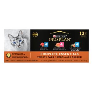Purina Pro Plan High Protein Complete Essentials Seafood Favorites Wet Cat Food Variety Pack