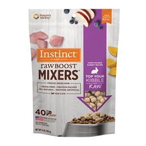 Instinct Freeze Dried Raw Boost Mixers Grain Free Farm Raised Rabbit Recipe All Natural Cat Food Topper