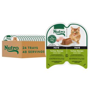 Nutro Perfect Portions Twin-Pack Tray Turkey Recipe Grain Free Natural Wet Cat Food Pate