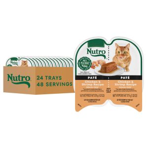 Nutro Perfect Portions Twin-Pack Tray Chicken & Shrimp Recipe Grain Free Natural Wet Cat Food Pate