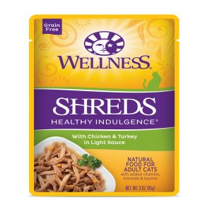 Wellness Complete Health Healthy Indulgence Grain Free Shreds Wet Cat Food, Chicken & Turkey Recipe