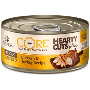 Wellness CORE Hearty Cuts Natural Grain Free Chicken & Turkey Wet Indoor Cat Food