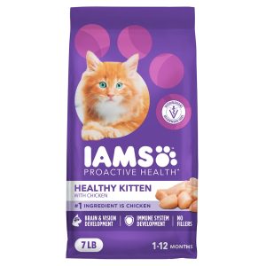 IAMS ProActive Health Healthy Kitten Dry Cat Food with Chicken Cat Kibble