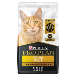 Purina Pro Plan Prime Plus Chicken and Rice Formula Senior Dry Cat Food With Probiotics
