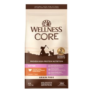 Wellness CORE Natural Grain Free Turkey, Whitefish & Chicken Dry Kitten Food