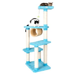 Armarkat Premium Real Wood Cat Tree Model X6105 Sky Blue