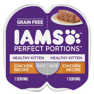 IAMS Perfect Portions Healthy Kitten Grain Free Chicken Recipe Wet Cat Food Pate