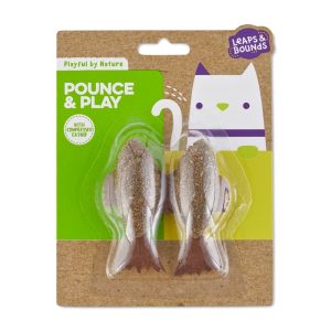 Leaps & Bounds Playful by Nature Pounce & Play Catnip Fish Cat Toys