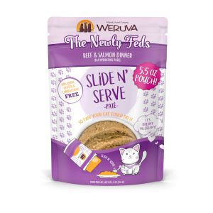 Weruva Pate The Newly Feds Beef & Salmon Dinner in a Hydrating Puree Wet Cat Food