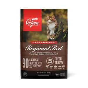 ORIJEN Grain Free Regional Red Premium High Protein Fresh & Raw Animal Ingredients Dry Cat Food