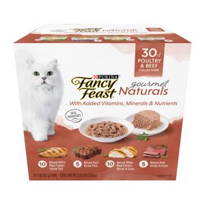 Purina Fancy Feast Gourmet Naturals Poultry and Beef Collection Wet Cat Food Variety Pack