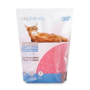 So Phresh Scoopable Odor-Lock Clumping Micro Crystal Cat Litter in Pink Silica