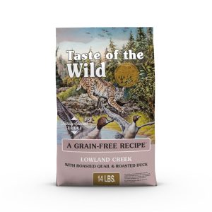 Taste of the Wild Lowland Creek All Life Stages High Protein Grain-Free Recipe, Roasted Quail & Roasted Duck Dry Cat Food