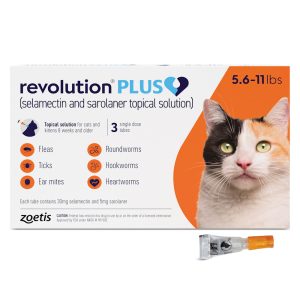 Revolution Plus Topical Solution 5.6-11 lbs. Cat