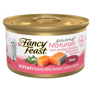 Fancy Feast Grain Free Gourmet Naturals Wild Alaskan Salmon Recipe Pate Wet Kitten Food
