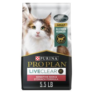Purina Pro Plan Allergen Reducing Sensitive Skin & Stomach, LIVECLEAR Turkey and Oatmeal Formula High Protein Cat Food