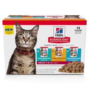 Hill's Science Diet Chicken, Tuna and Ocean Fish Adult Wet Cat Food Variety Pack
