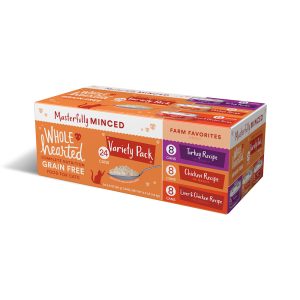 WholeHearted Adult Grain-Free Farm Favorites Minced in Gravy Wet Cat Food Variety Pack
