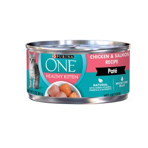 Purina ONE Grain Free Healthy Chicken & Salmon Recipe Pate Wet Kitten Food