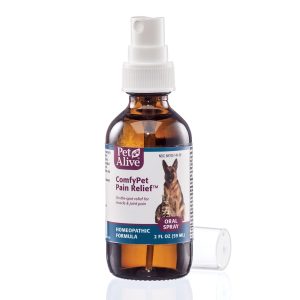 PetAlive ComfyPet Pain Relief Oral Spray Natural Homeopathic Formula Minor Aches and Pains for Pets