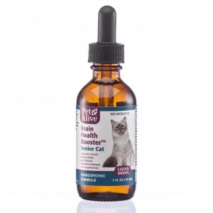 PetAlive Brain Health Booster Natural Homeopathic Formula for Confusion, Memory Loss and Fatigue for Senior Cats