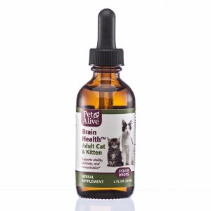 PetAlive Brain Liquid Drops Natural Herbal Supplement for Brain Health for Cats and Kittens