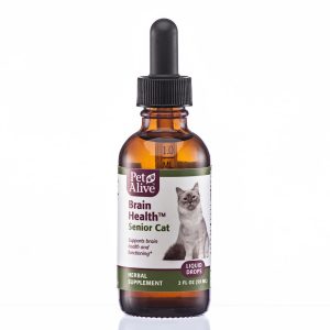 PetAlive Brain Liquid Drops Natural Herbal Brain Health Supplement for Senior Cats