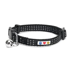 Pawtitas Reflective Safety Buckle Removable Bell Kitten or Cat Collar