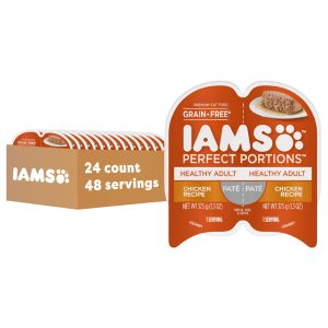 IAMS Perfect Portions Healthy Adult Grain Free Chicken Recipe Wet Cat Food Pate