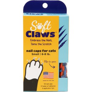 Soft Claws Summer Blue & Red Cat Nail Caps