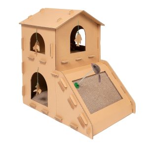 FurHaven Townhouse Playground Scratcher House for Cats
