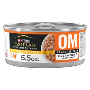 Purina Pro Plan Veterinary Diets OM Overweight Management Savory Selects, Chicken Feline Formula Wet Cat Food