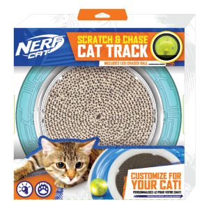 Nerf Cyclone Track Ring With Scratcher and LED Ball Cat Toy