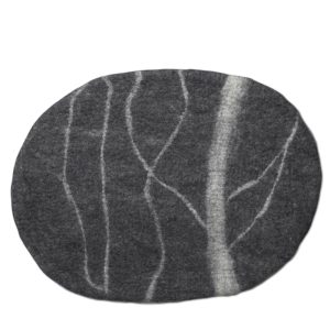 Dharma Dog Karma Cat Dark Grey River Stone Wool Pet Mat