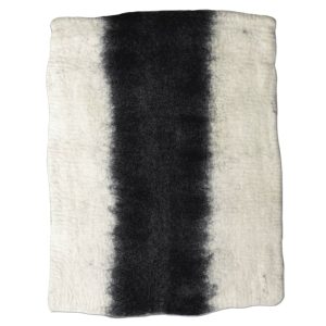 Dharma Dog Karma Cat Black & White Ombre Wool Pet Mat