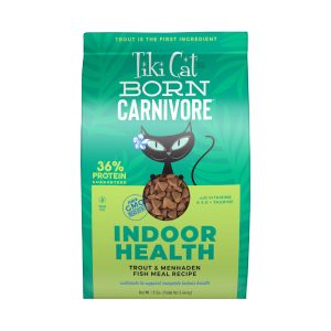 Tiki Cat Born Carnivore Indoor Health Trout & Menhaden Fish Meal Dry Cat Food