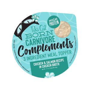 Tiki Cat Complements High-Protein Meal Topper Chicken & Salmon Recipe in Chicken Broth Wet Cat Food