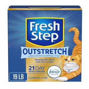 Fresh Step Outstretch Long Lasting Clumping Cat Litter with Febreze Freshness, Activated Charcoal