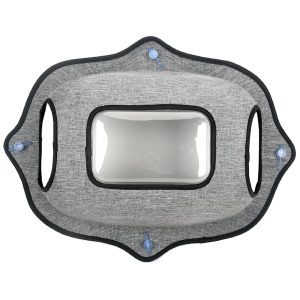 Pet Life Grey 'Purr-view' See-through Suction Cup Kitty Cat Lounger and Bed