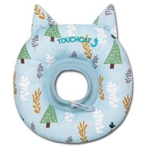 Touchcat Blue 'Ringlet' Licking and Scratching Adjustable Pillow Cat Neck Protector