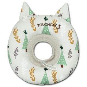 Touchcat White 'Ringlet' Licking and Scratching Adjustable Pillow Cat Neck Protector