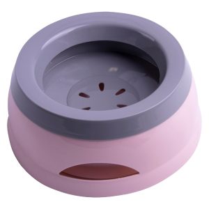 Pet Life Pink 'Hydrain' Anti-Spill Water and Food Pet Bowl