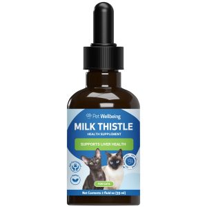 Pet Wellbeing Milk Thistle Natural Liver Disease Support Supplement for Cats