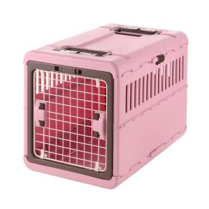 Richell Pink/Brown Foldable Pet Carrier