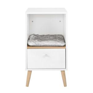 Sam's Pets White Becky Single Rest Cat Tree with Drawer