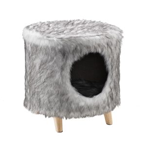 Sam's Pets Gray Pufak Cylinder Cat Tree
