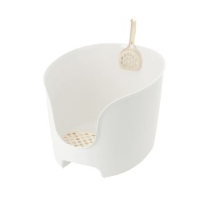 Richell Paw Trax High Wall White Cat Litter Box